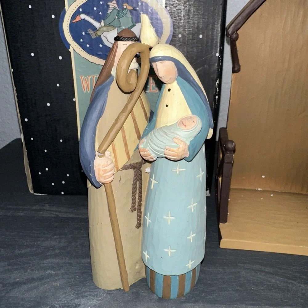 WILLIRAYE STUDIOS‎ First Christmas NATIVITY W/stable 5 pc Set WW2977 Rare New